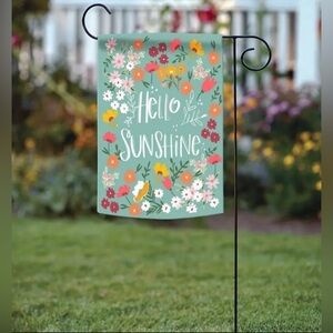 Hello Sunshine Garden Flag, Double Sided, No Flagpole 12x18in NIP